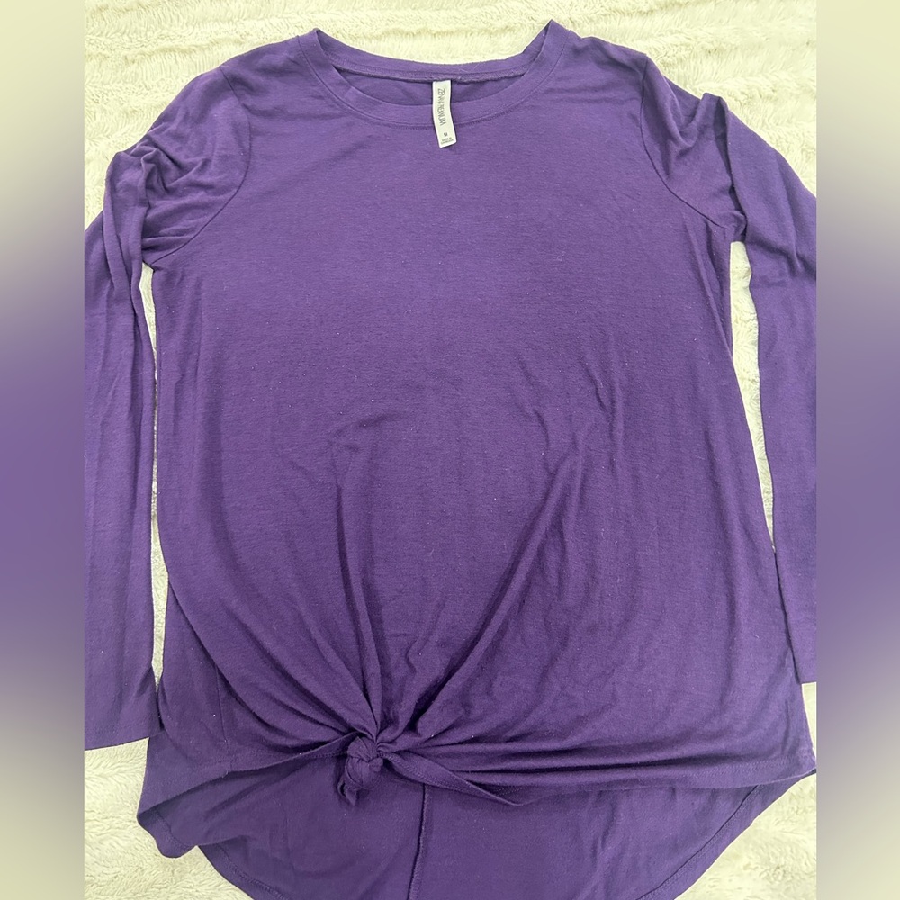 Zenana Outfitters Rich Purple Long Sleeve Tee